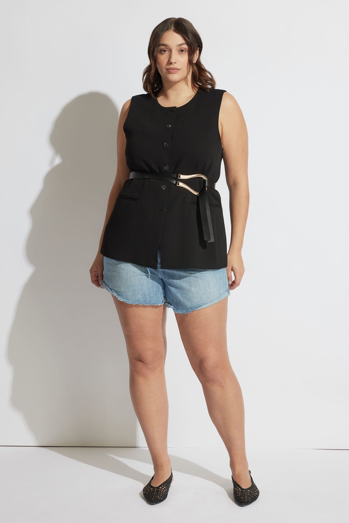 Harper Rolled Cuff Denim Short