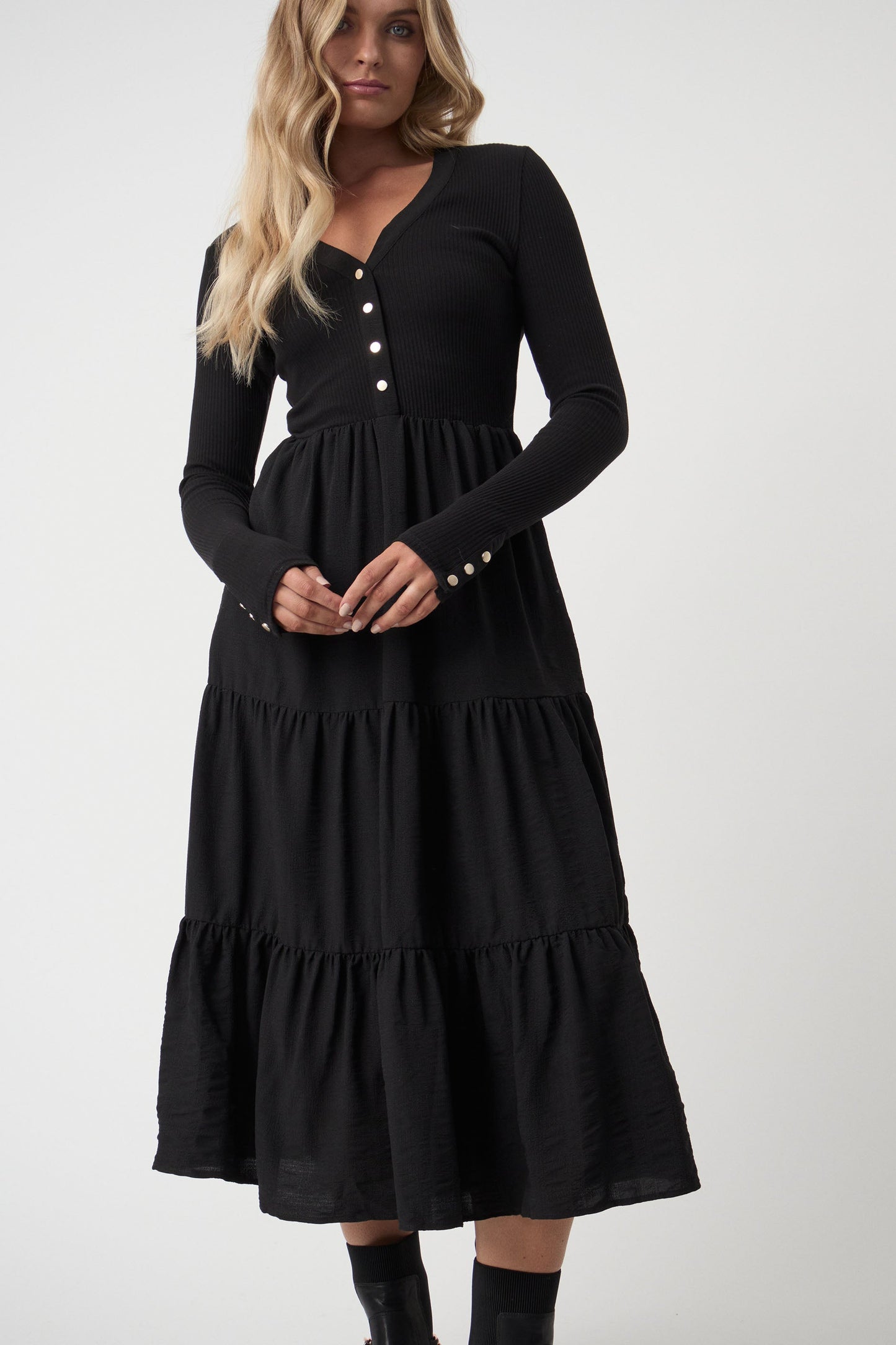 Leanne Long Sleeve Midi Dress