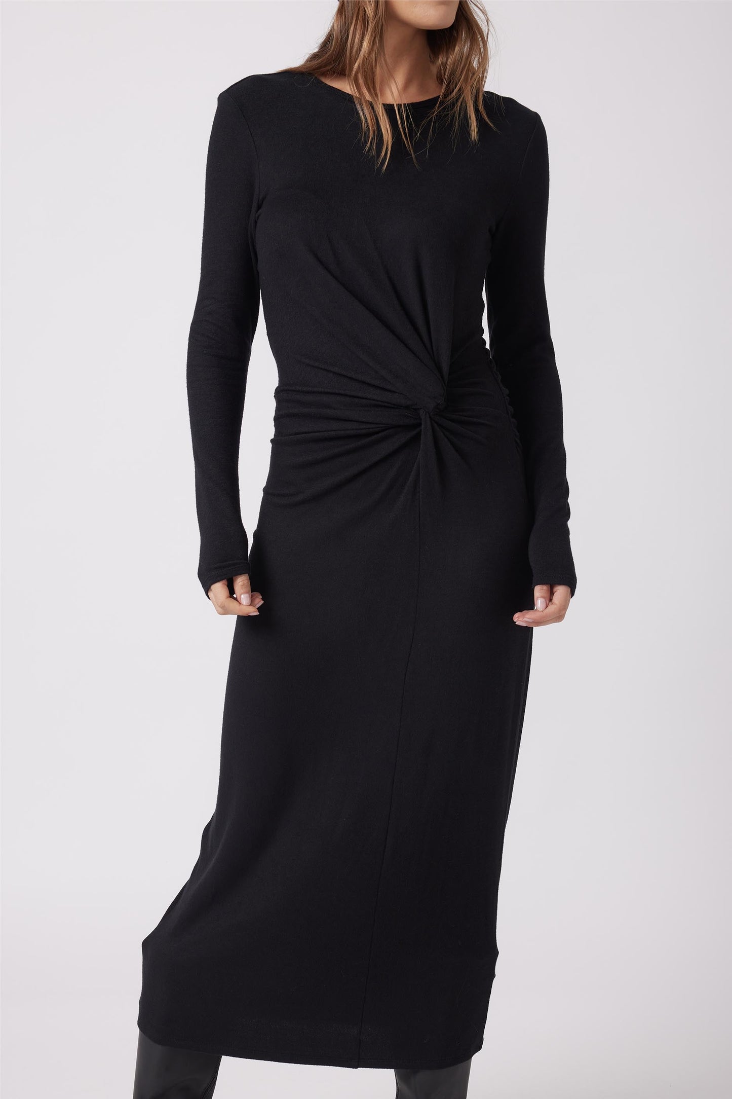 Sarah Twist Front Midi Dress