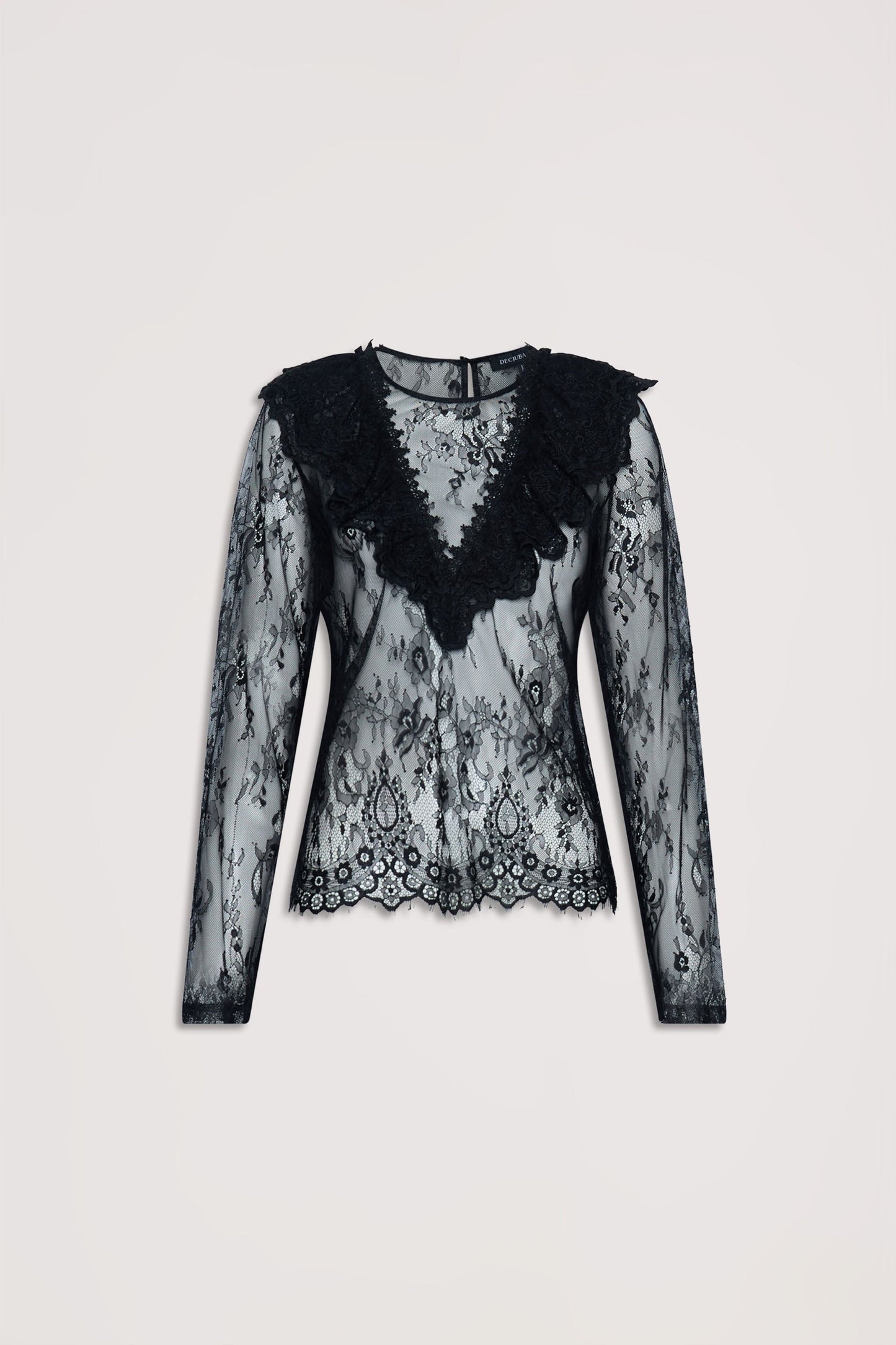 Megan Ruffle Lace Top