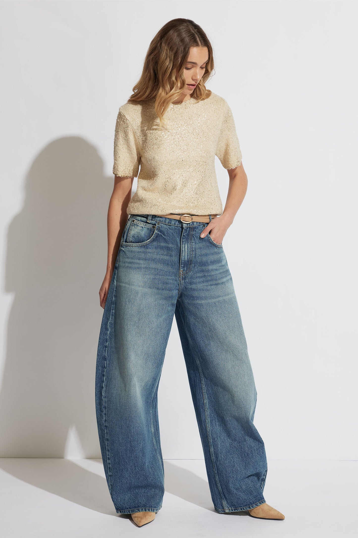 Wyatt Foil Print Knit Tee