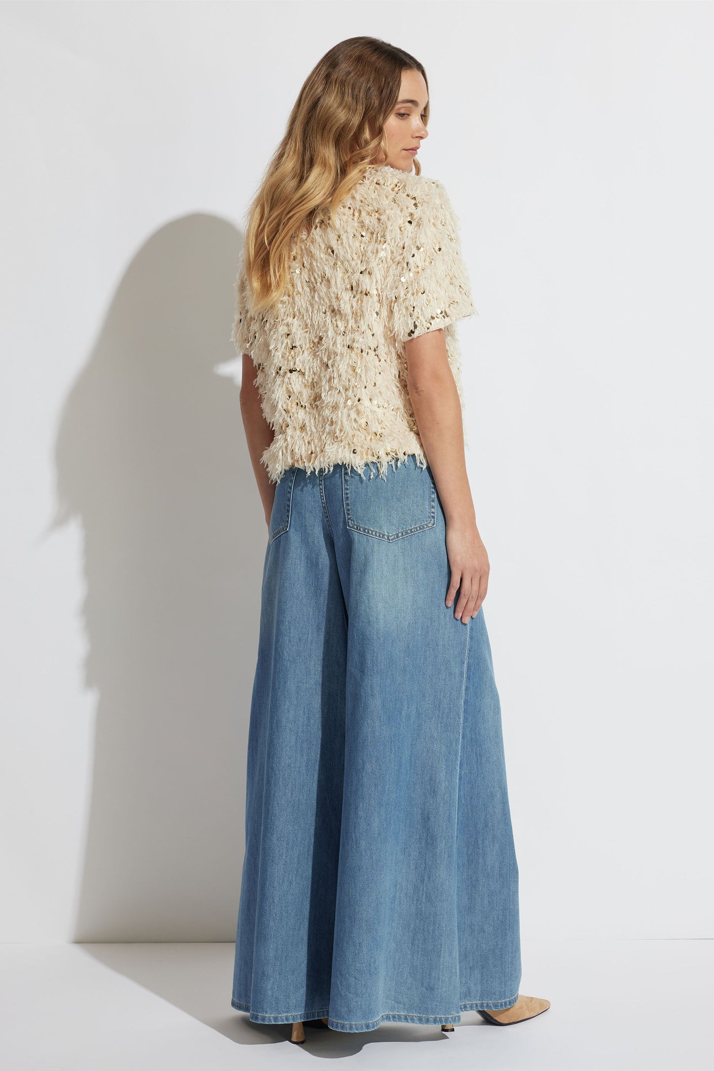 Esme Feather Sequin Tee