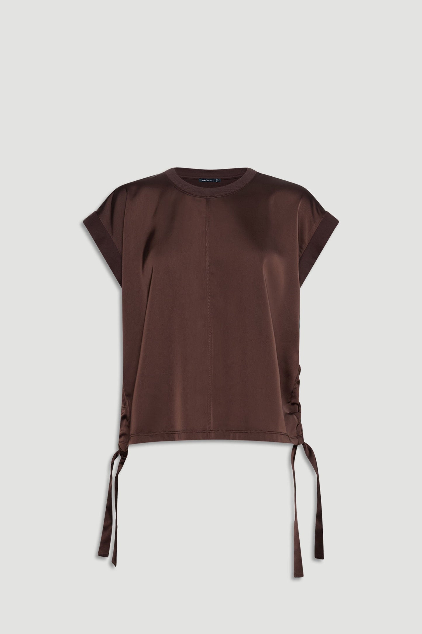 Alessia Satin Side Tie Tee
