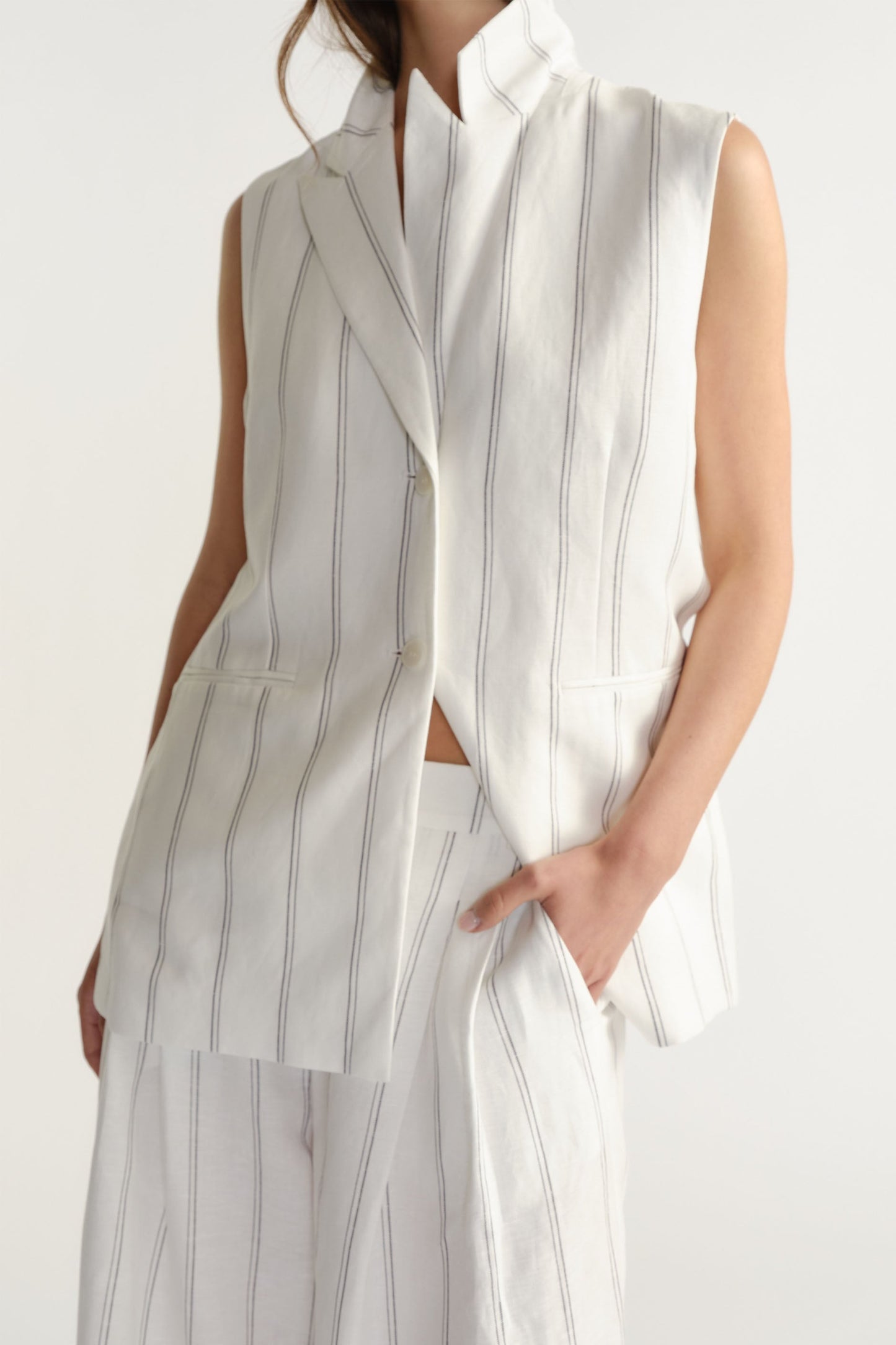 Paige Linen Blend Vest