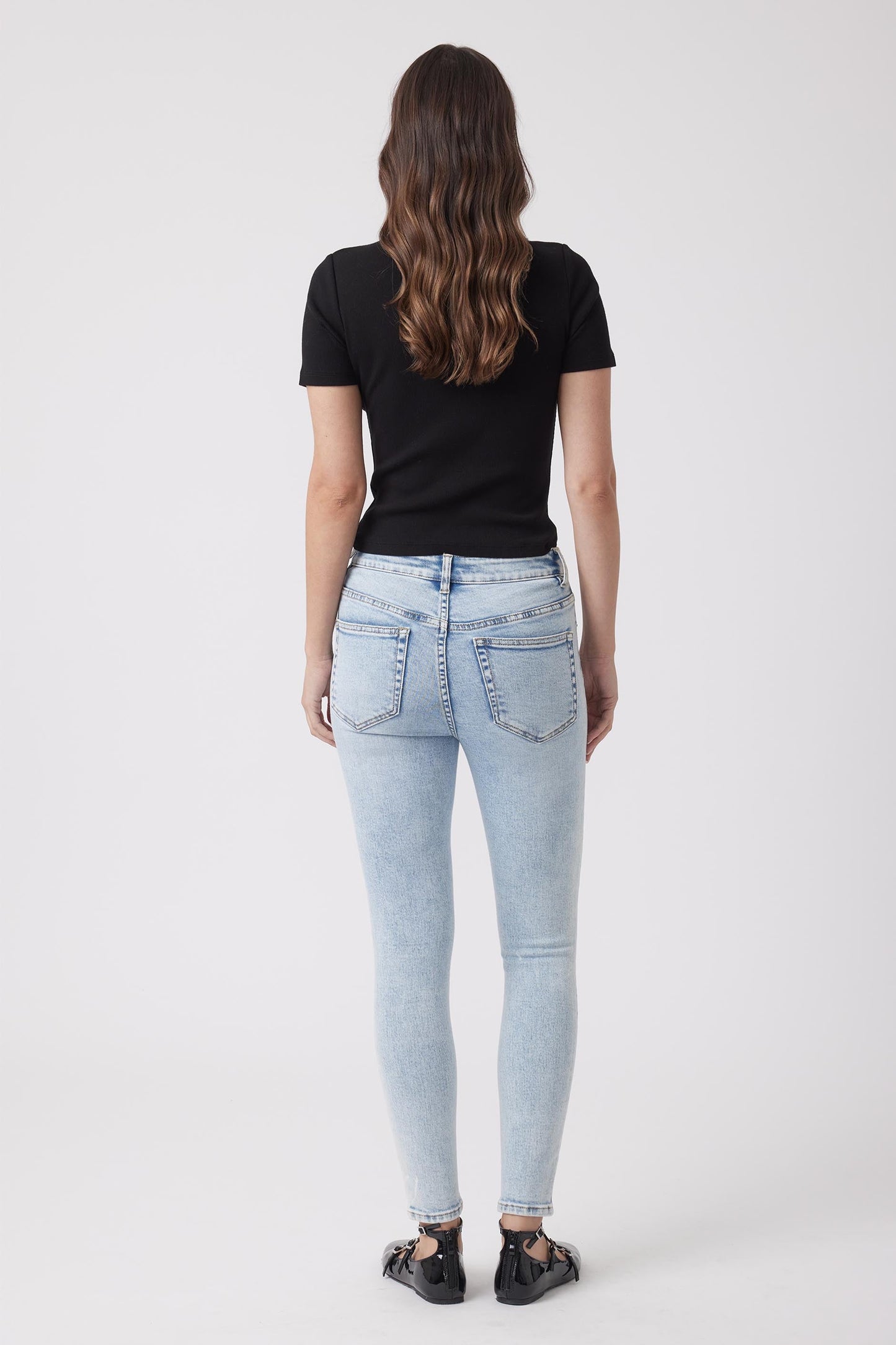 Evie Button High Rise Skinny
