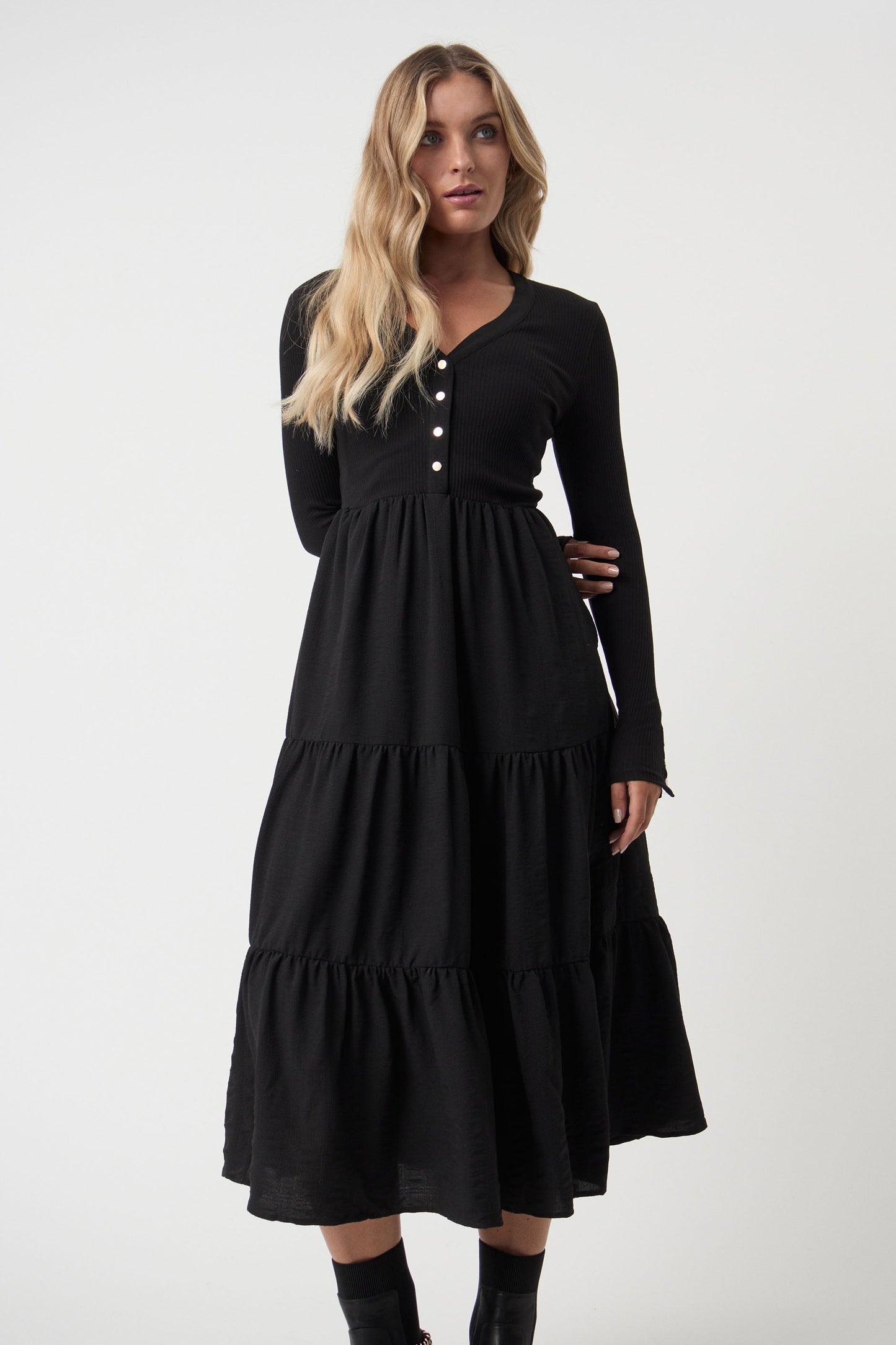 Leanne Long Sleeve Midi Dress