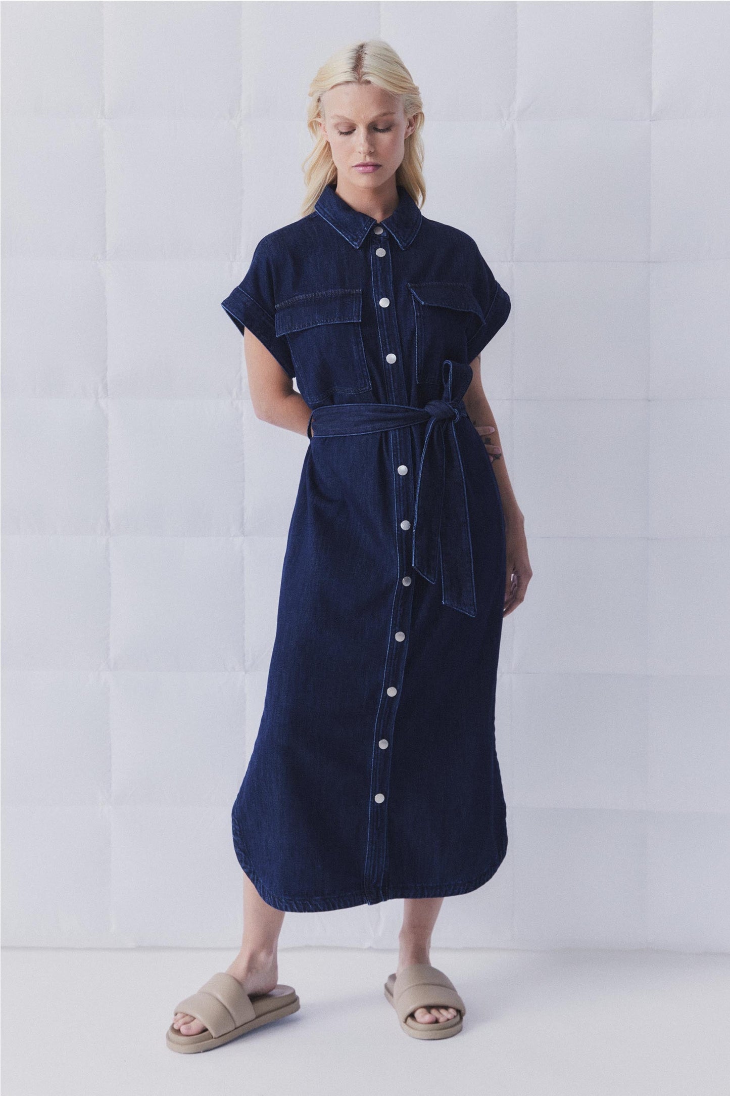 D-Luxe Denim Maxi Dress