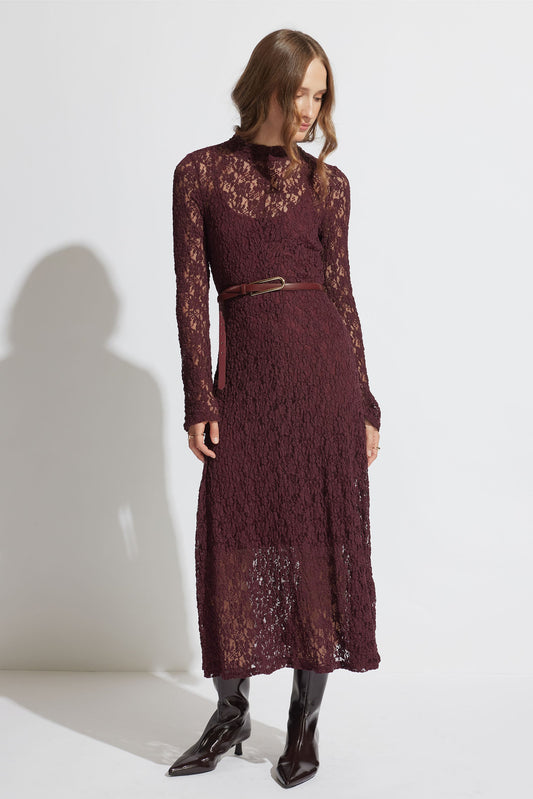 Rachel Lace Midi Dress