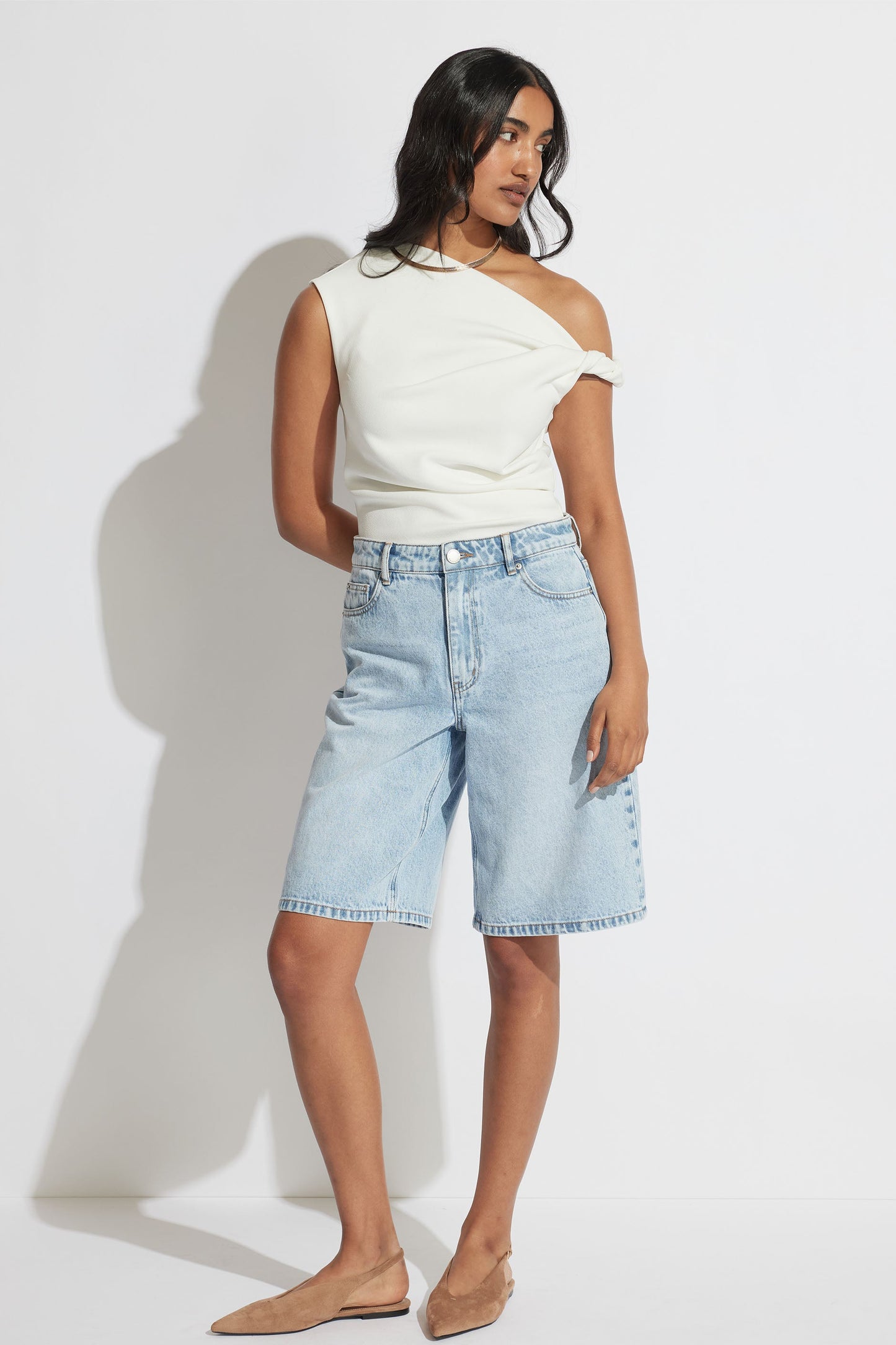 Mina Twist Tipped Shoulder Top
