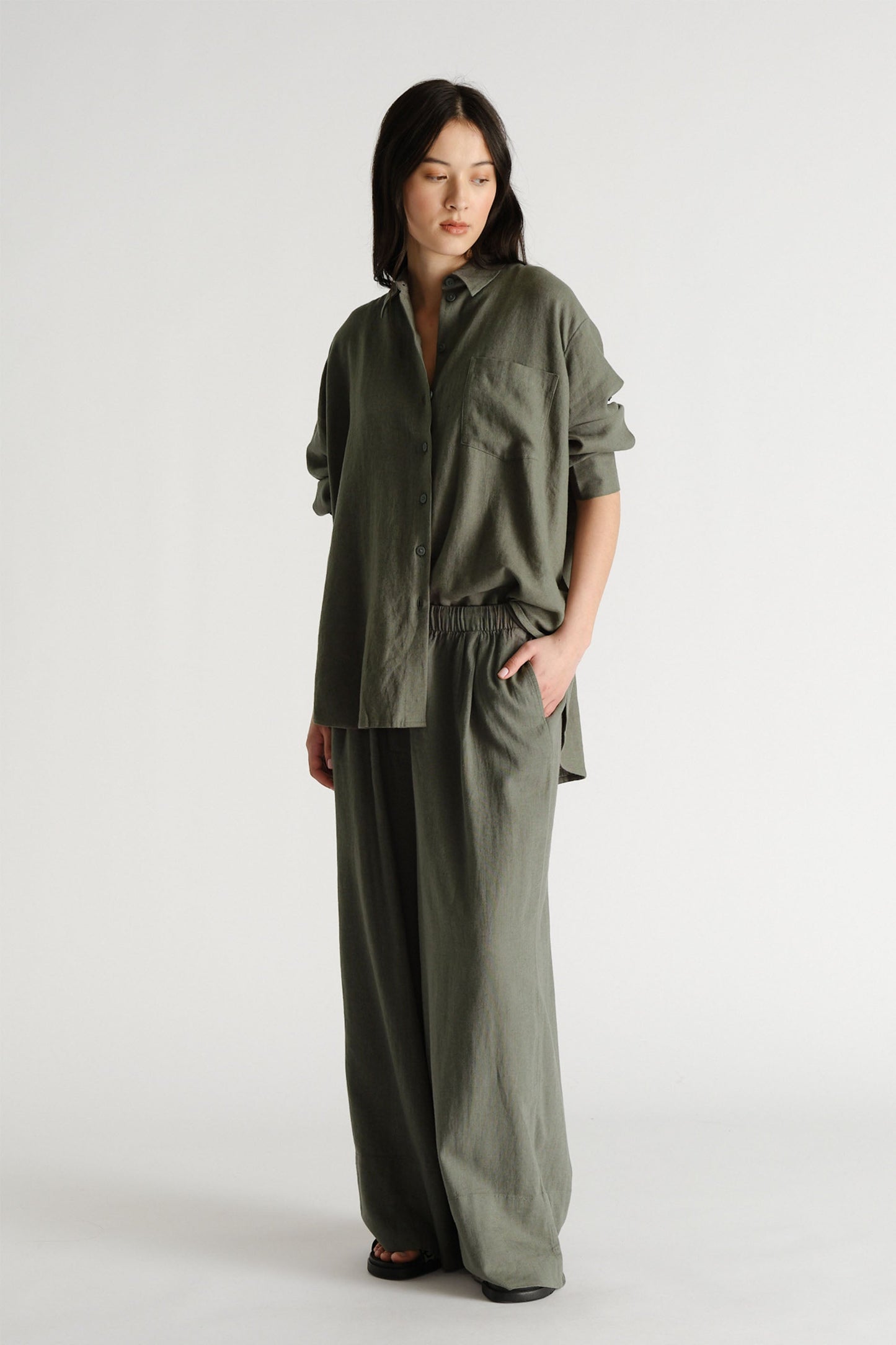 D-Luxe Linen Blend LS Shirt