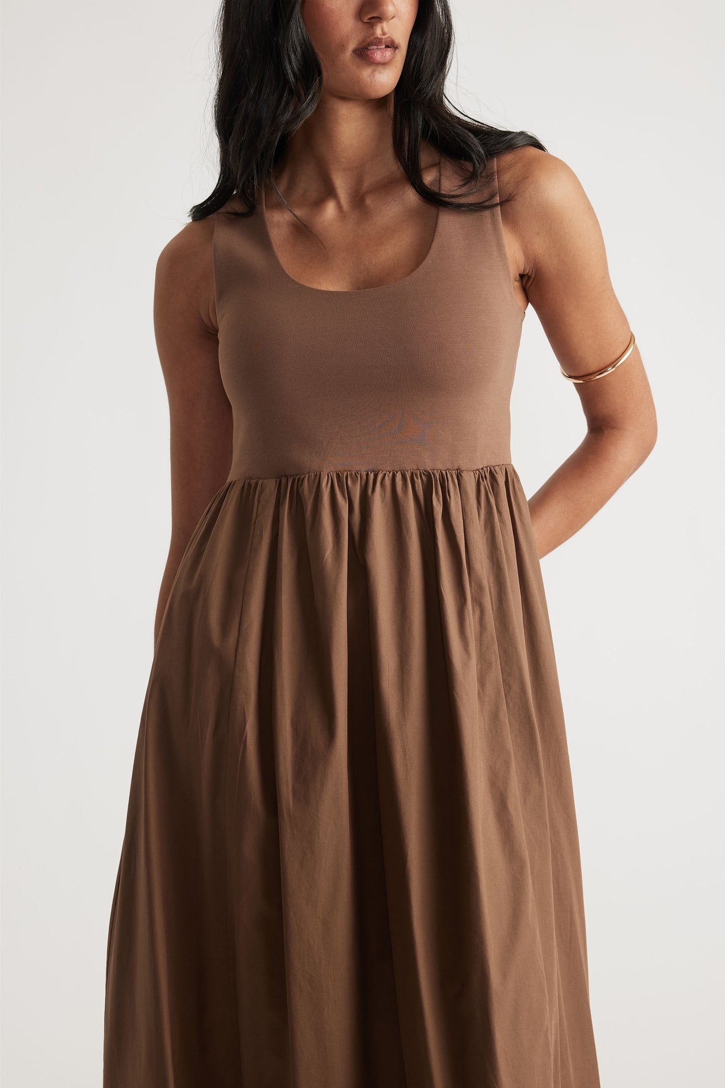 Lucie Spliced Midi Dress