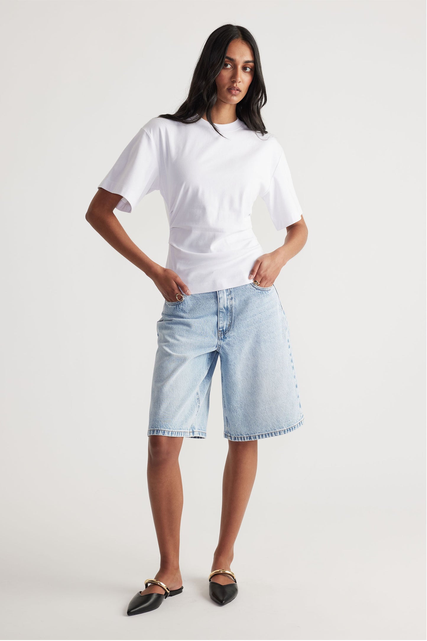 Amelia Pleated Waist Tee
