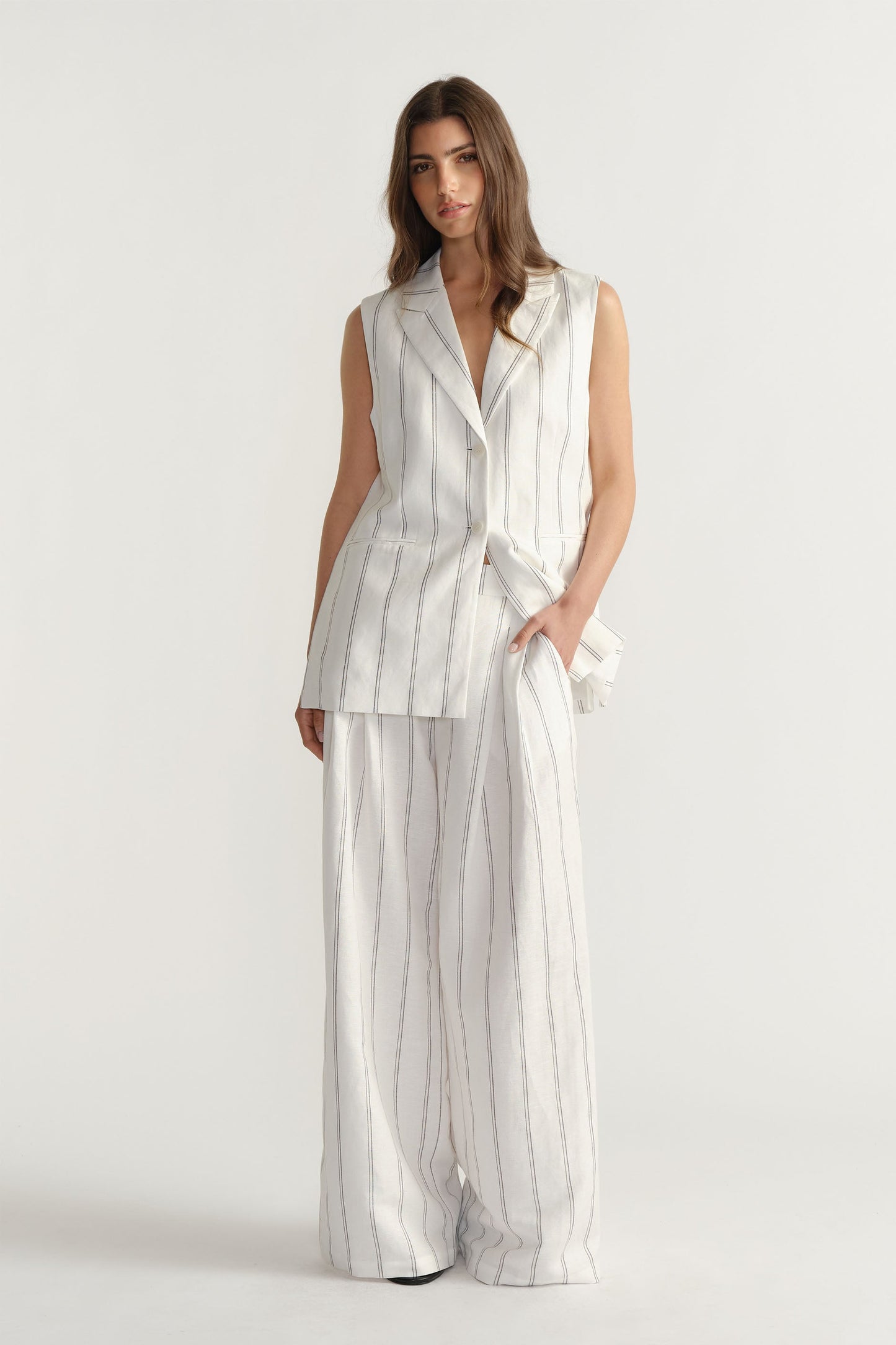 Paige Linen Blend Vest