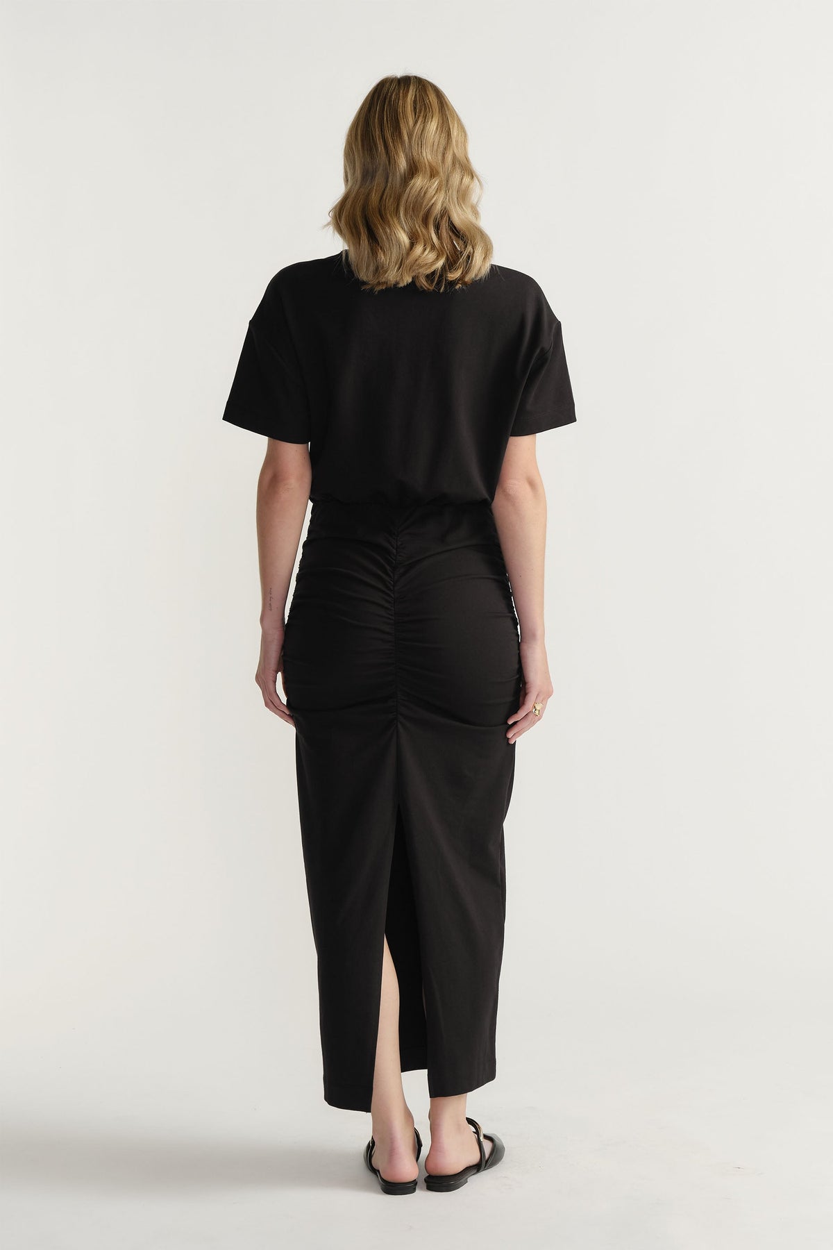 Gabbie Ruched Midi Dress