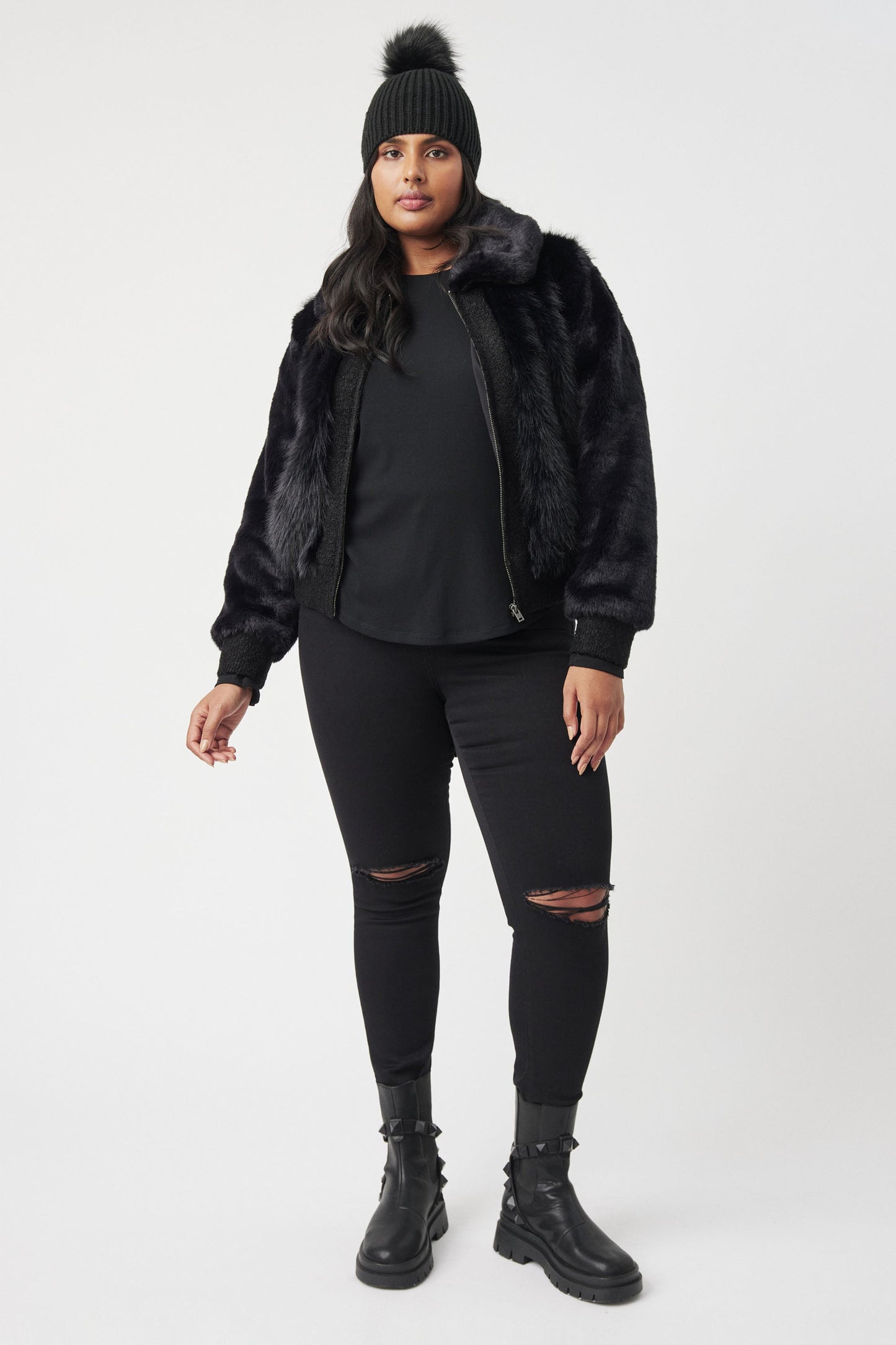 Alaska Faux Fur Bomber Jacket