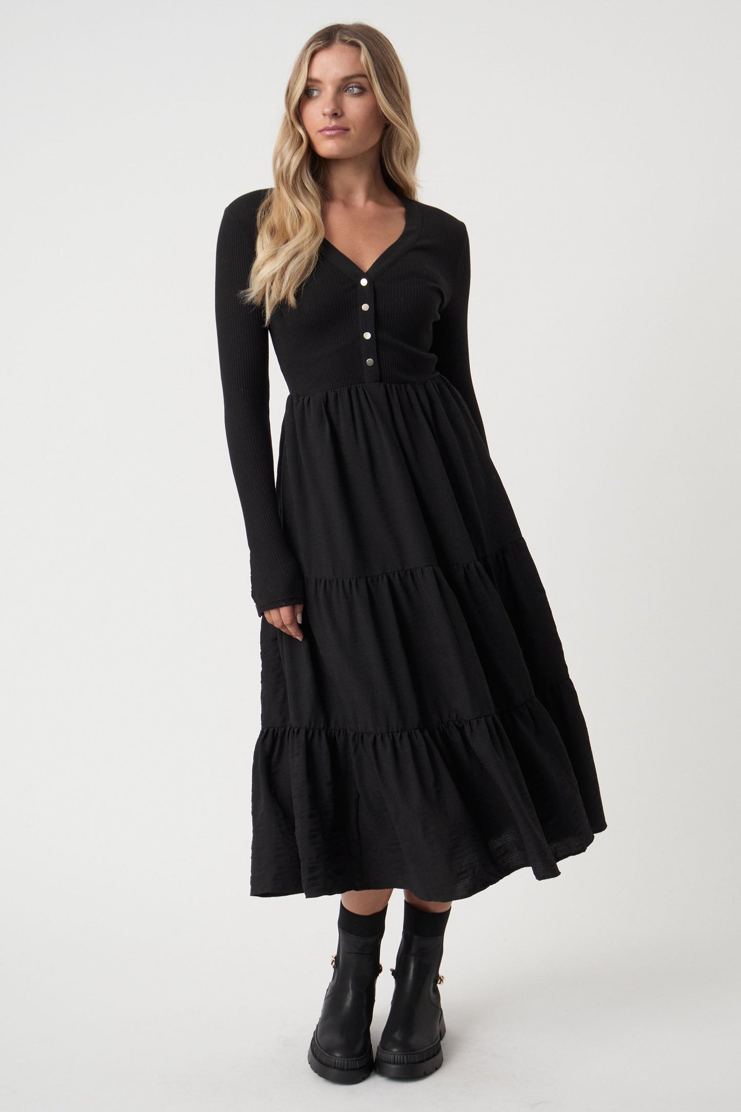 Leanne Long Sleeve Midi Dress