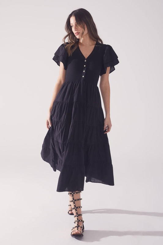 Eva Spliced Midi Dress