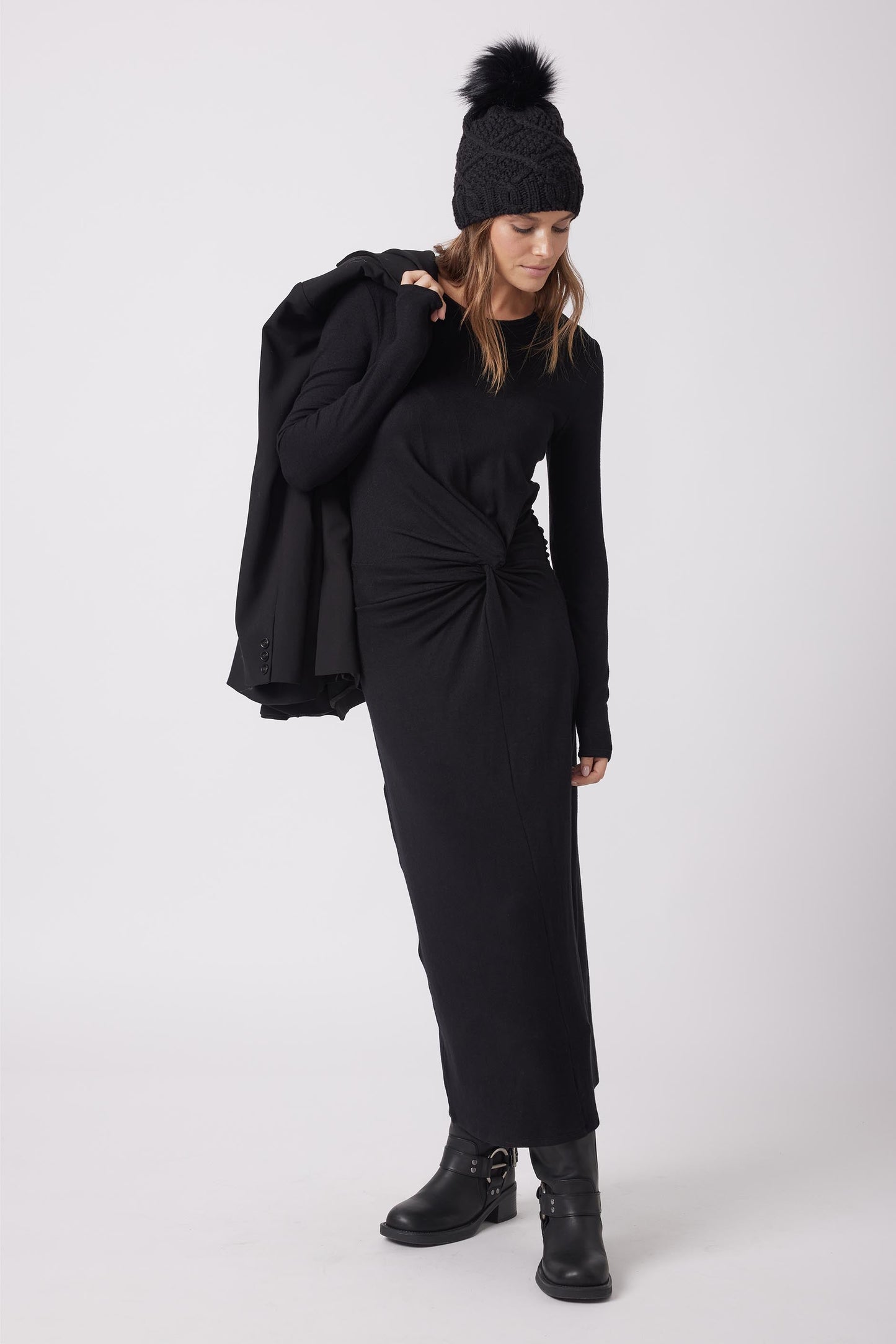 Sarah Twist Front Midi Dress