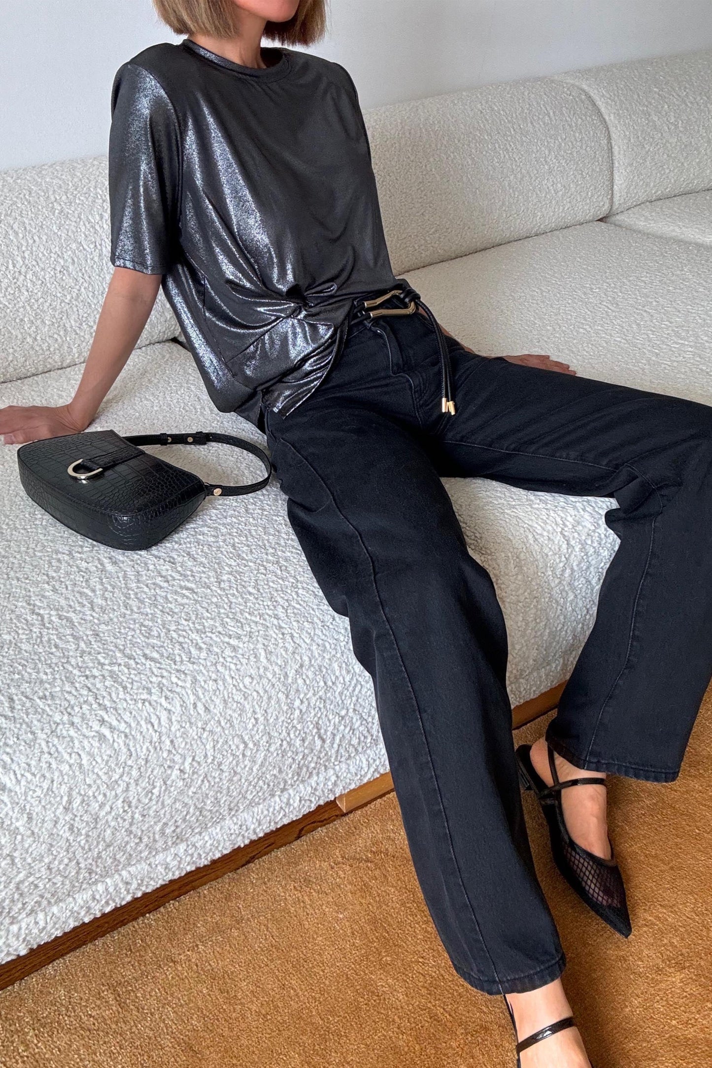 Greta Metallic Tee