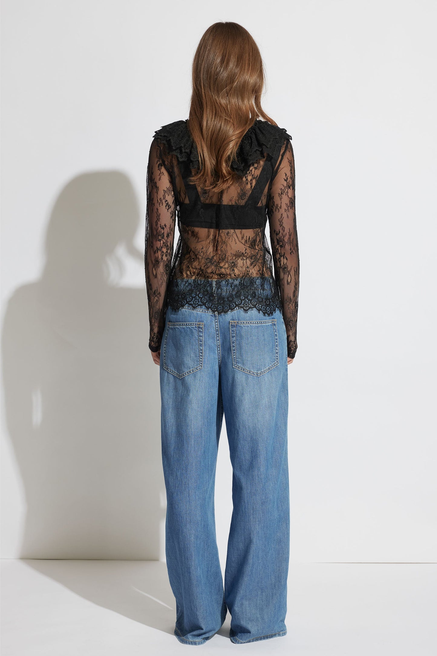 Megan Ruffle Lace Top