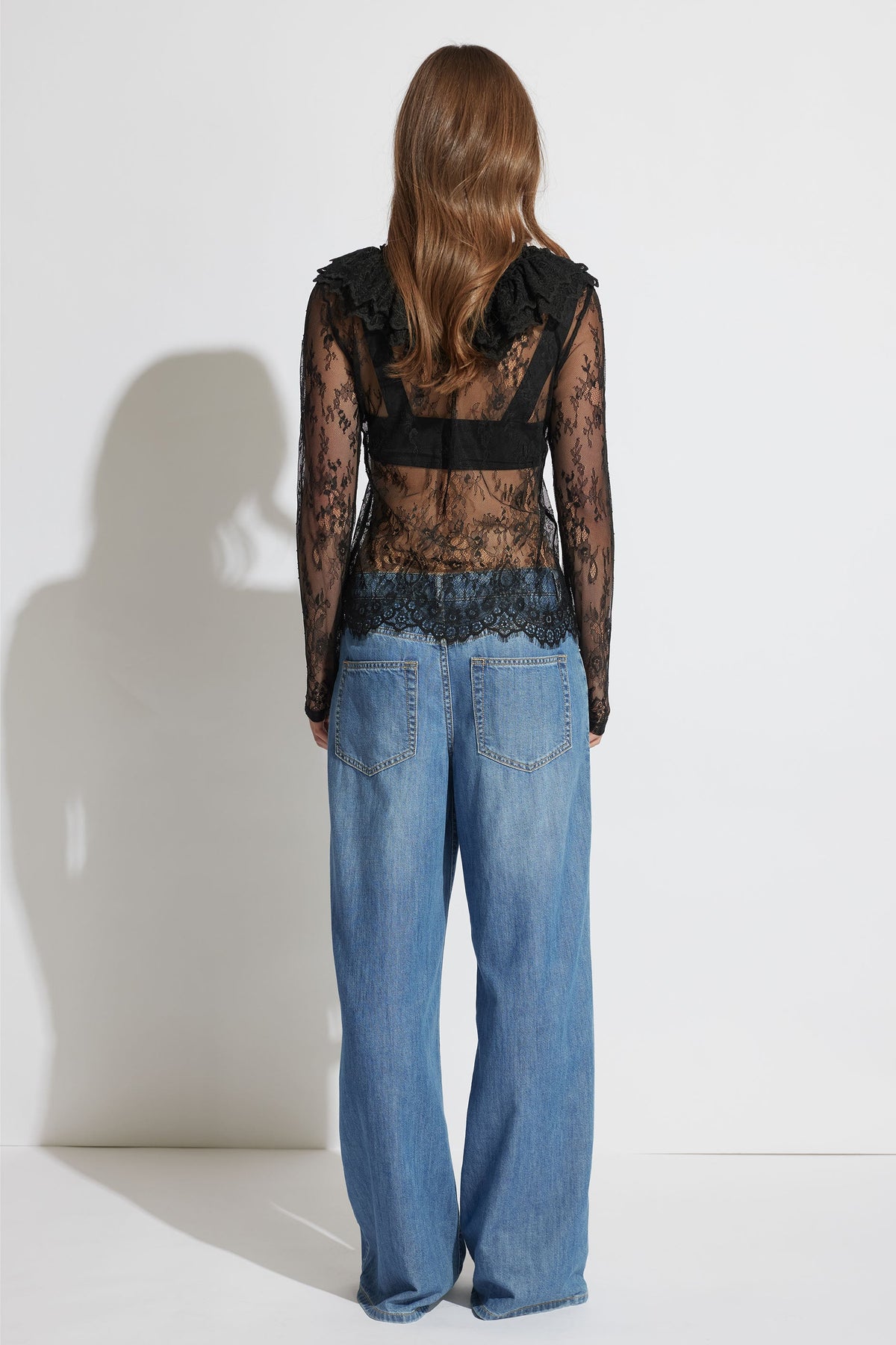 Megan Ruffle Lace Top