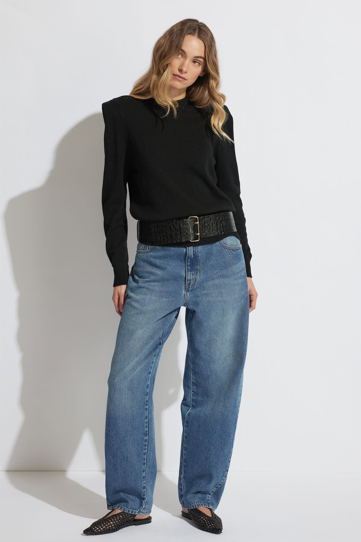 Harper Shoulder Pleat Jumper