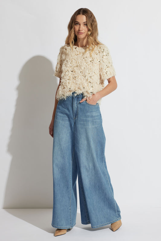 Esme Feather Sequin Tee