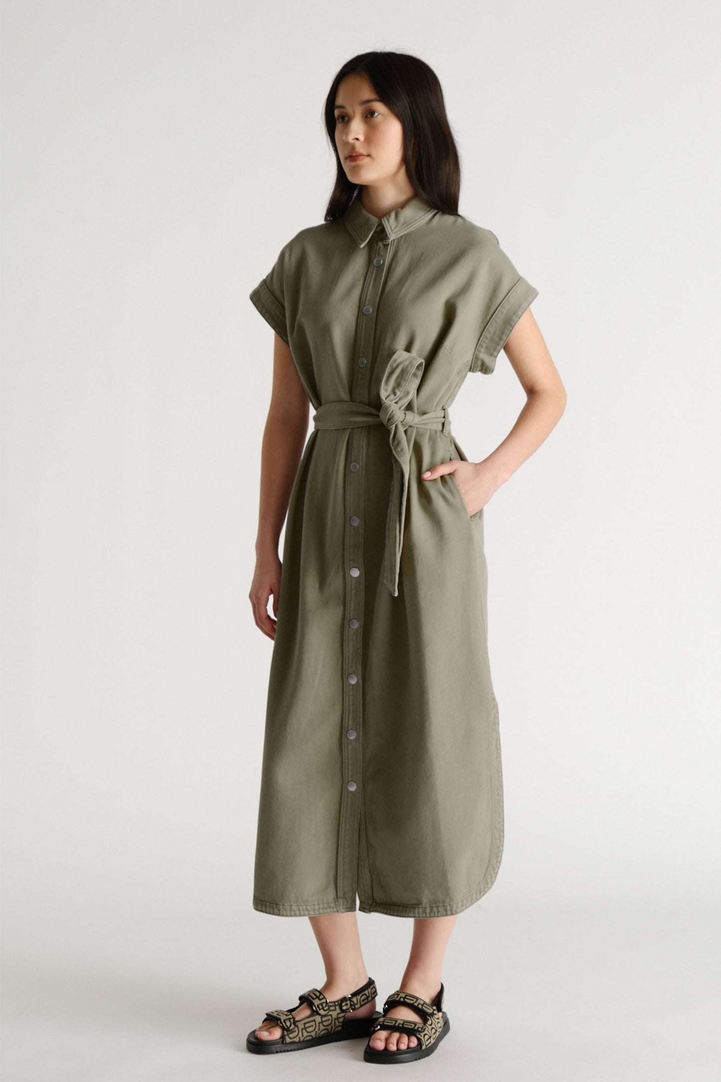 D-Luxe Denim Maxi Dress