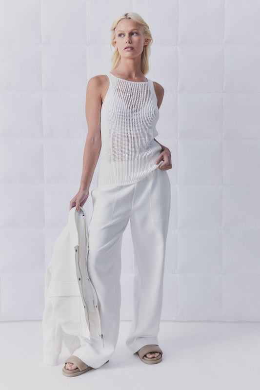 D-Luxe High Neck Knit Tank