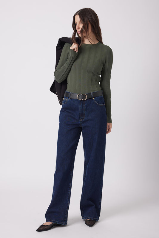 Tiff Long Sleeve Rib Tee