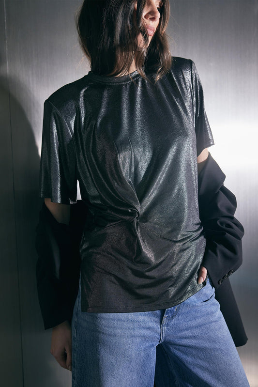 Greta Metallic Tee
