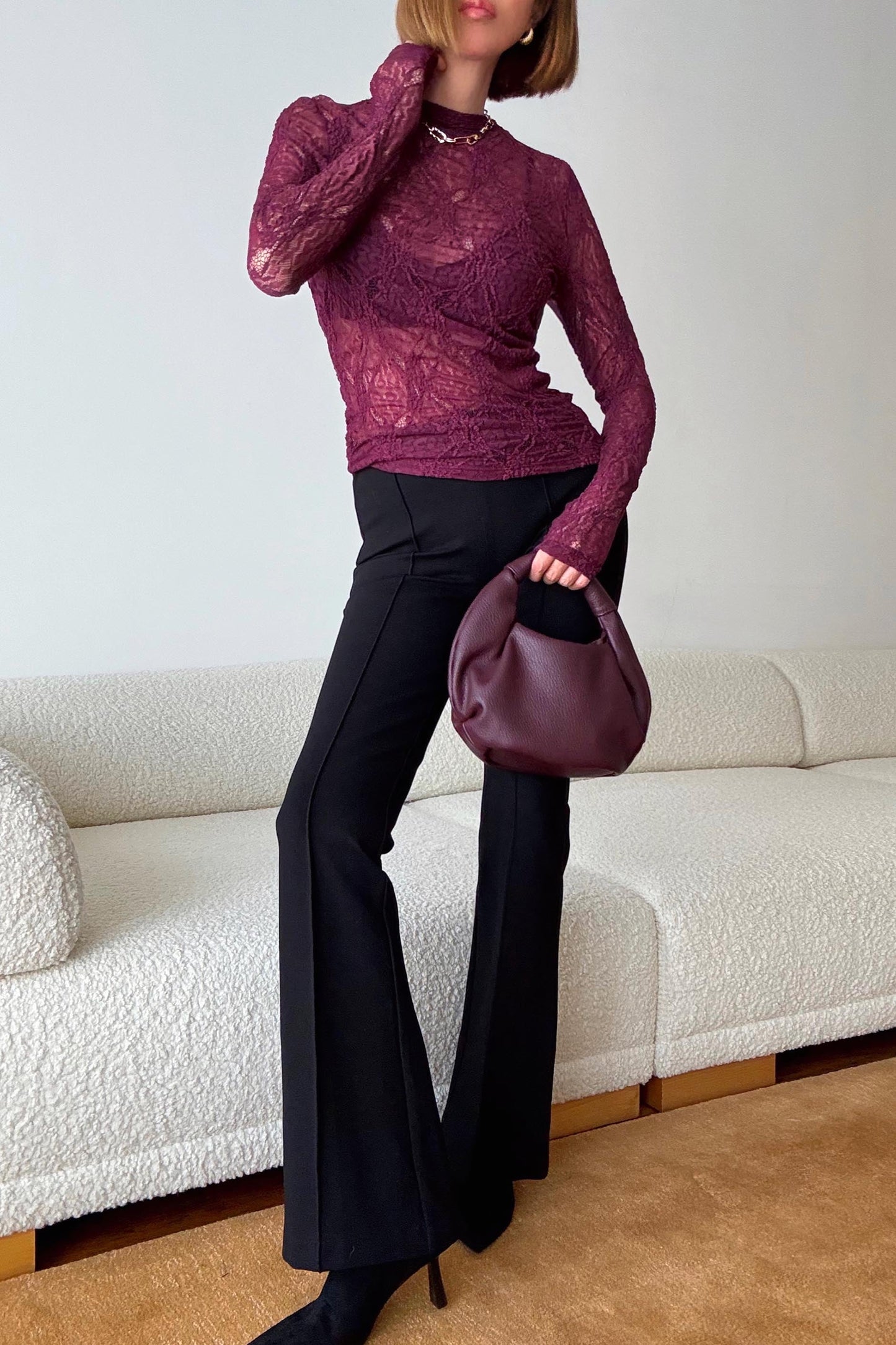 Ellie Lace Long Sleeve Top