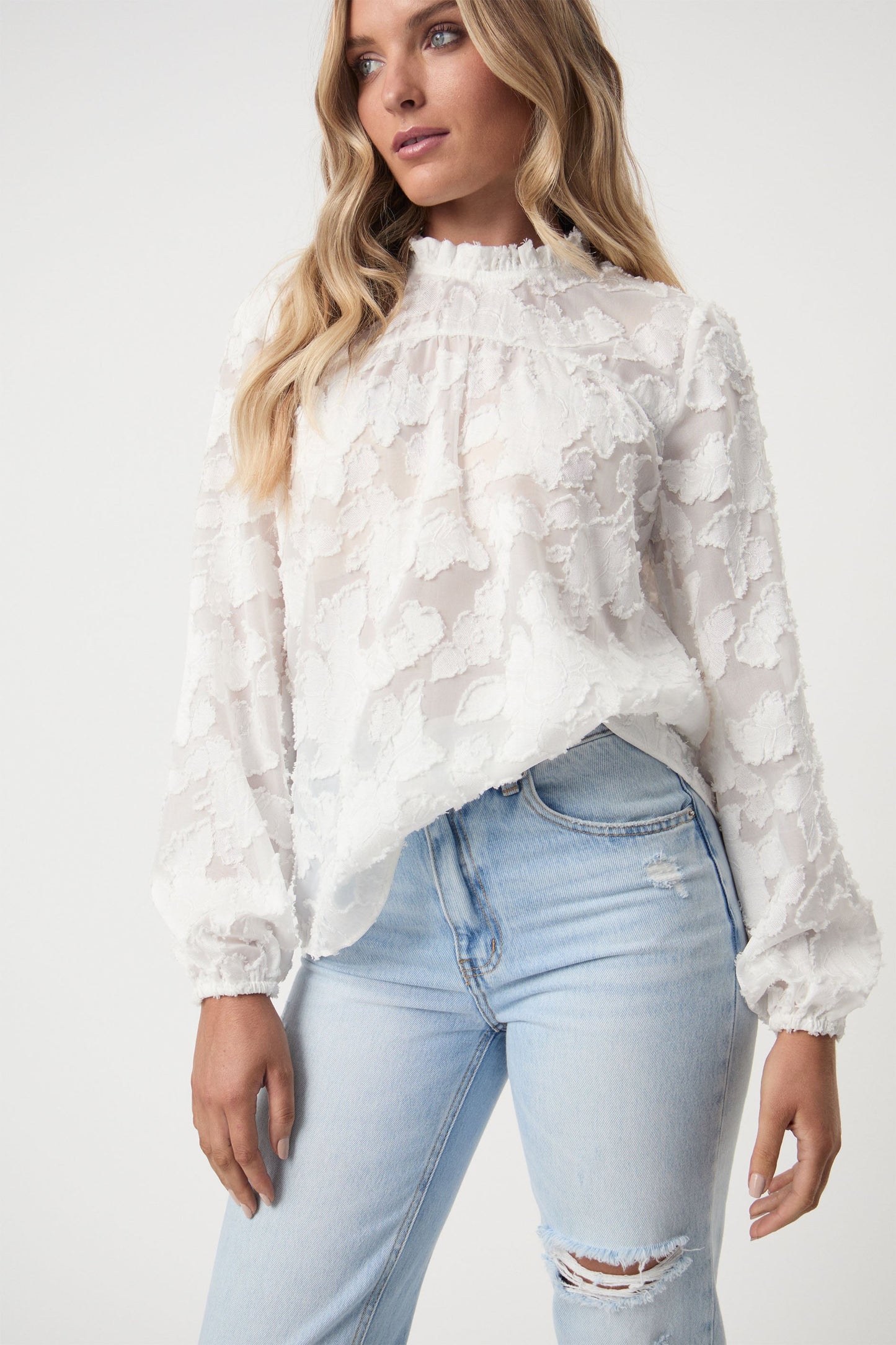 Annabella Textured Blouse