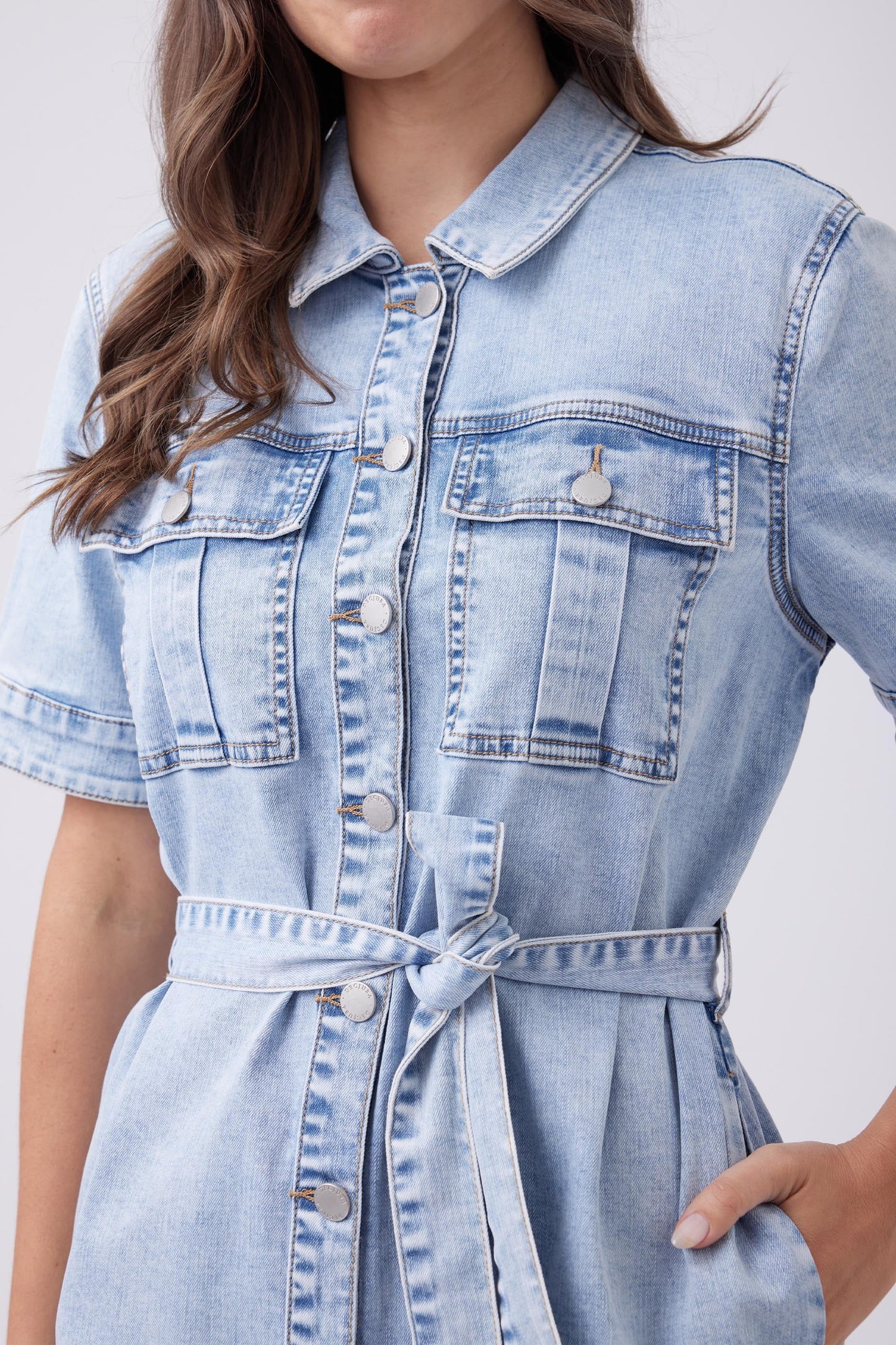 Piper Button Down Denim Dress