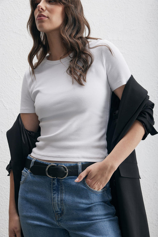 Rosa Fitted Rib Tee