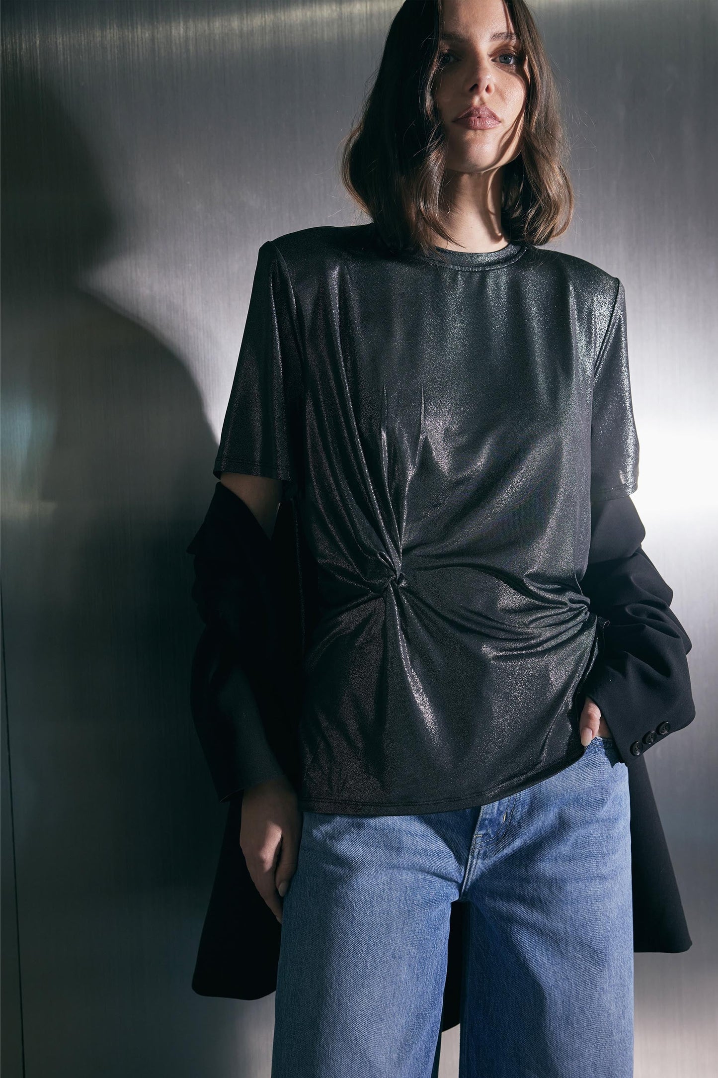 Greta Metallic Tee