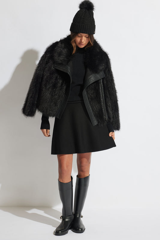 Paiton A Line Knit Mini Skirt