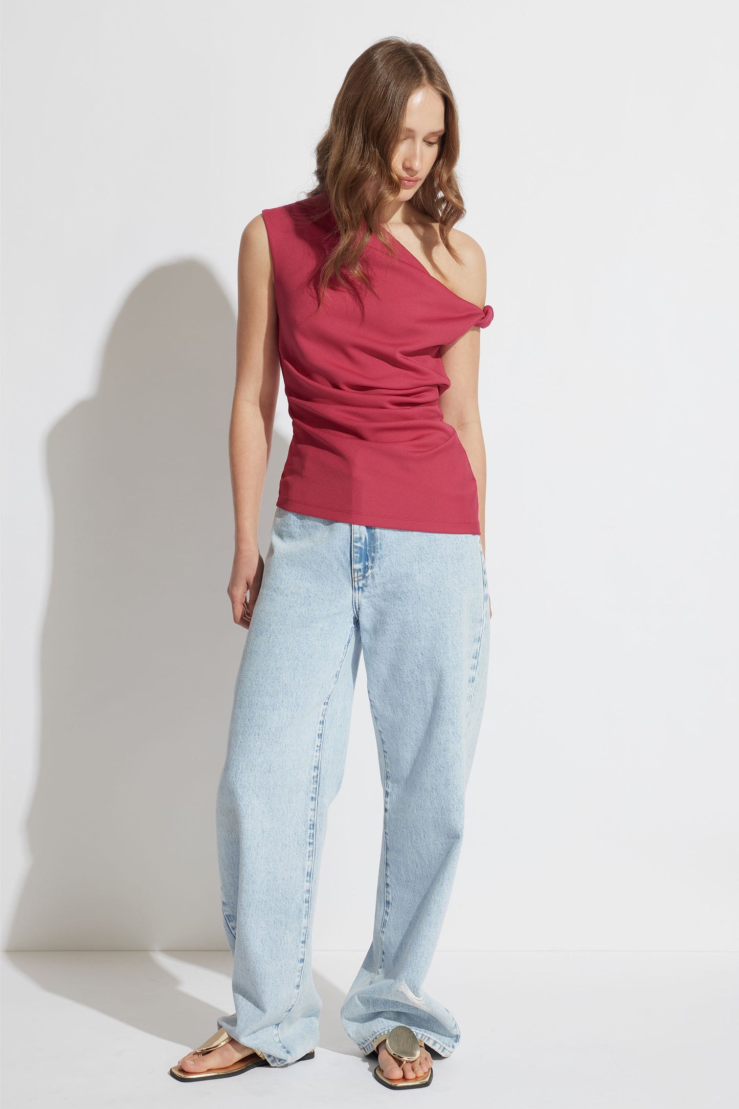 Mina Twist Tipped Shoulder Top