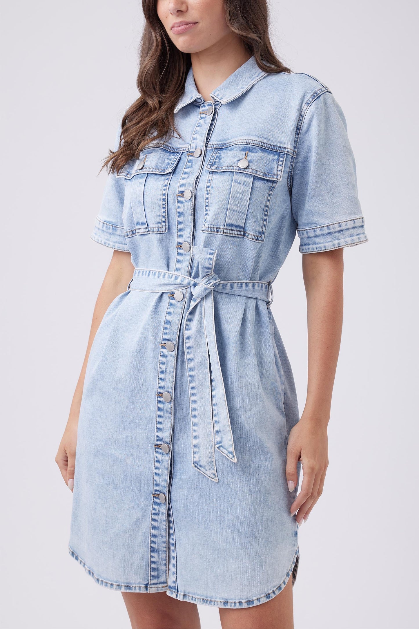 Piper Button Down Denim Dress