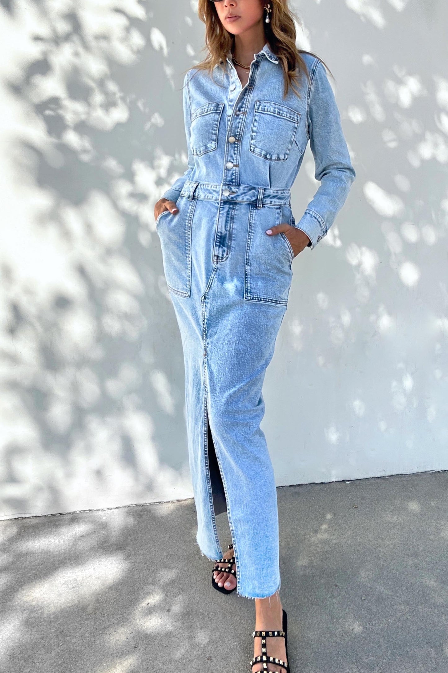 Ellie Denim Maxi Dress