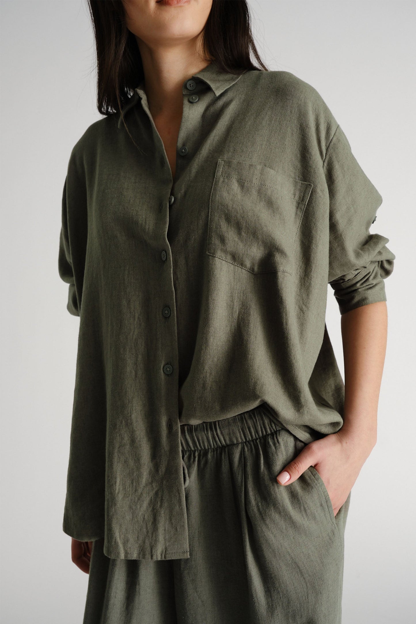 D-Luxe Linen Blend LS Shirt
