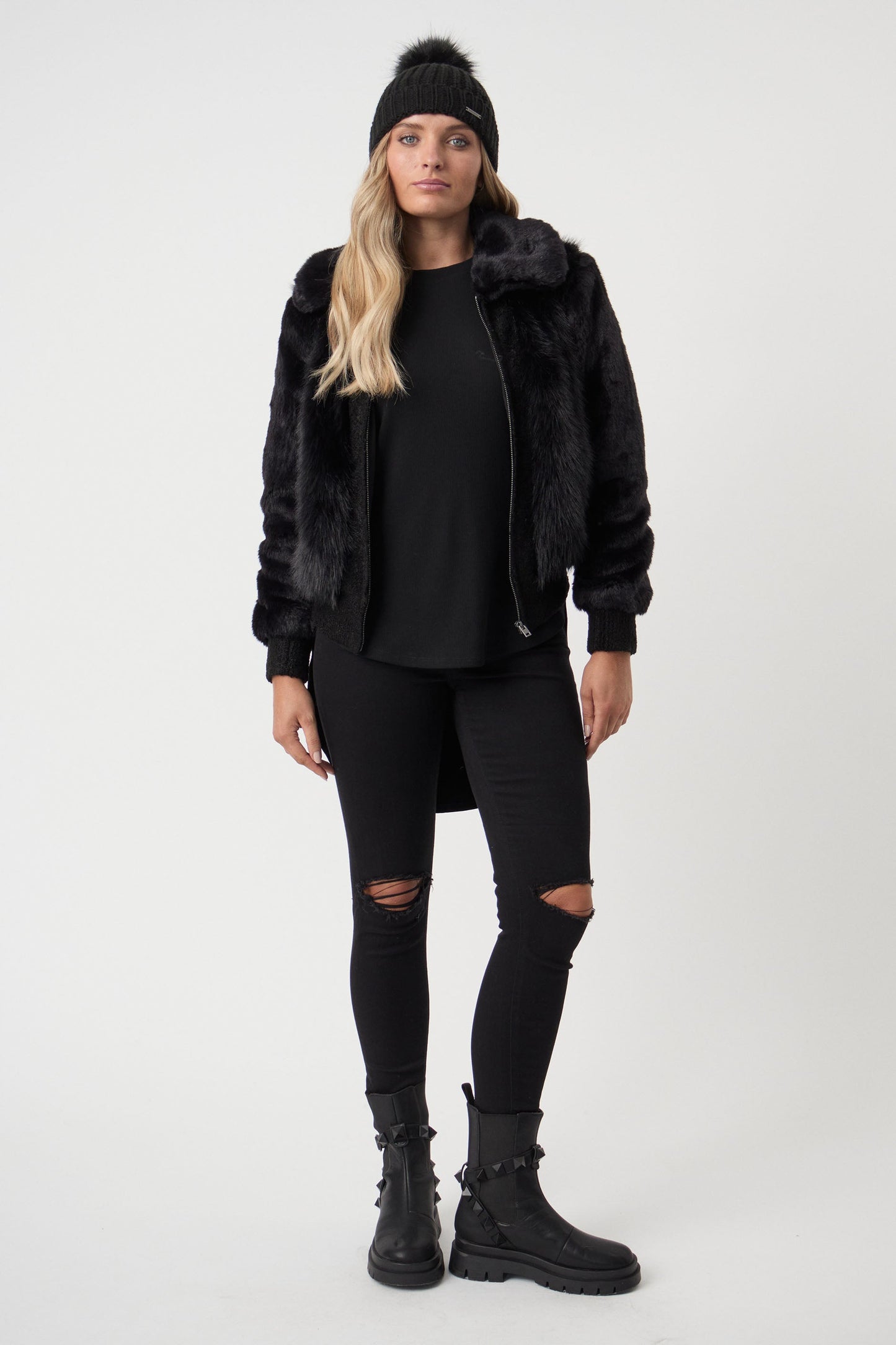 Alaska Faux Fur Bomber Jacket