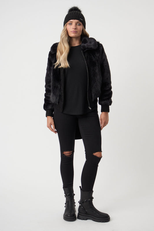 Alaska Faux Fur Bomber Jacket