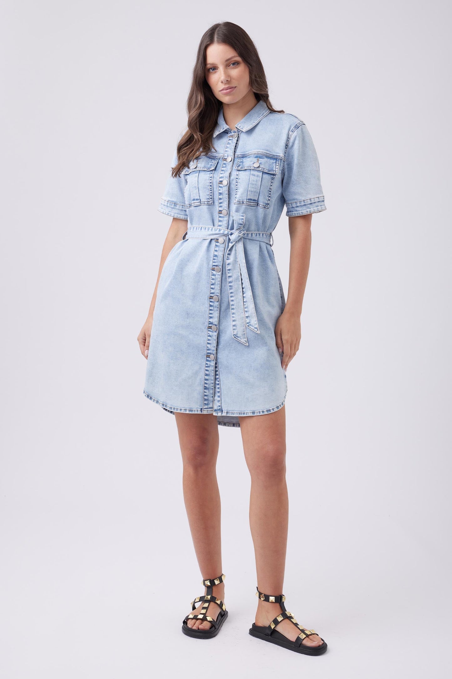 Piper Button Down Denim Dress