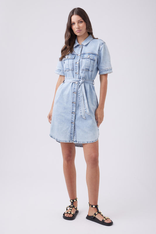 Piper Button Down Denim Dress