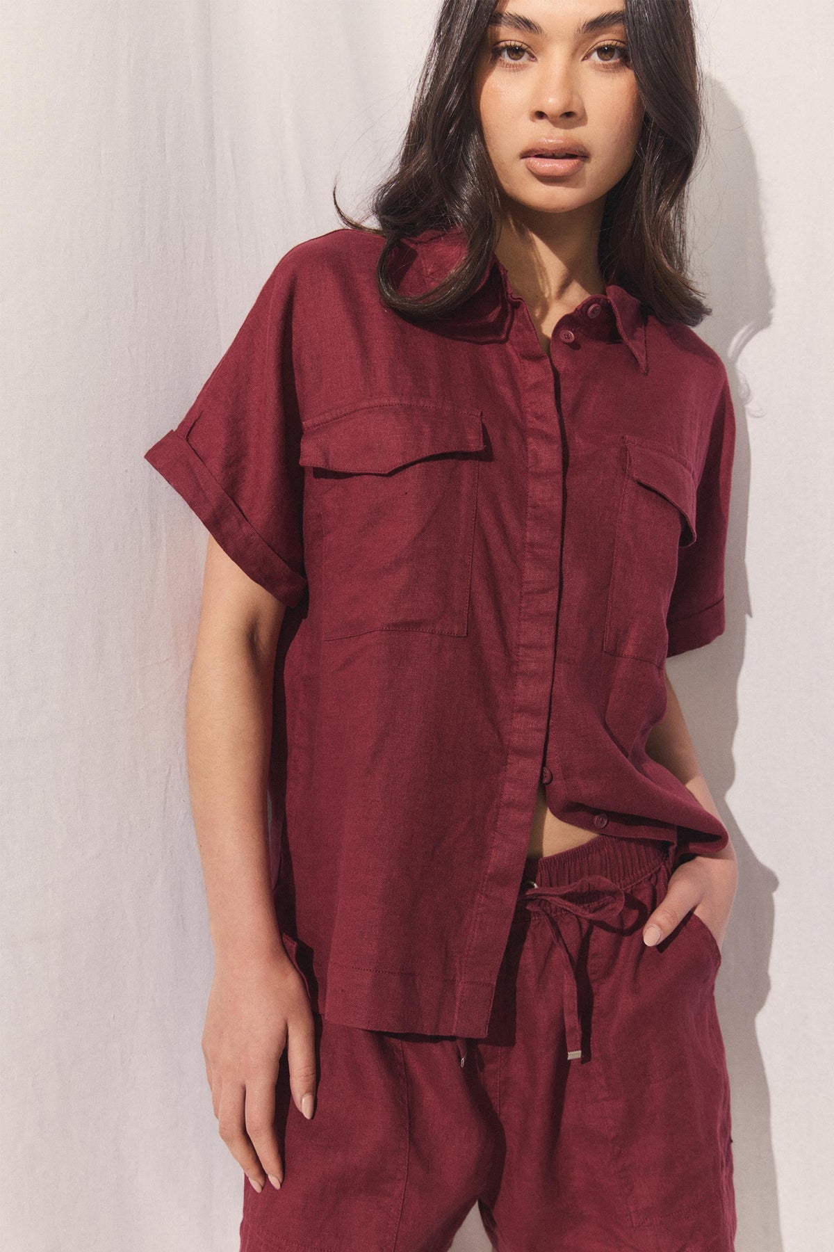 D-Luxe Pocket Linen Shirt