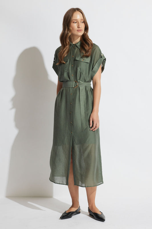 Maxienne Midi Shirt Dress