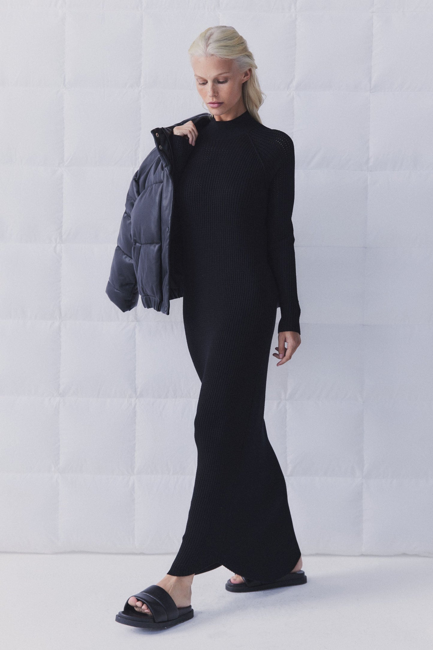 D-Luxe Curved Hem Midi Dress