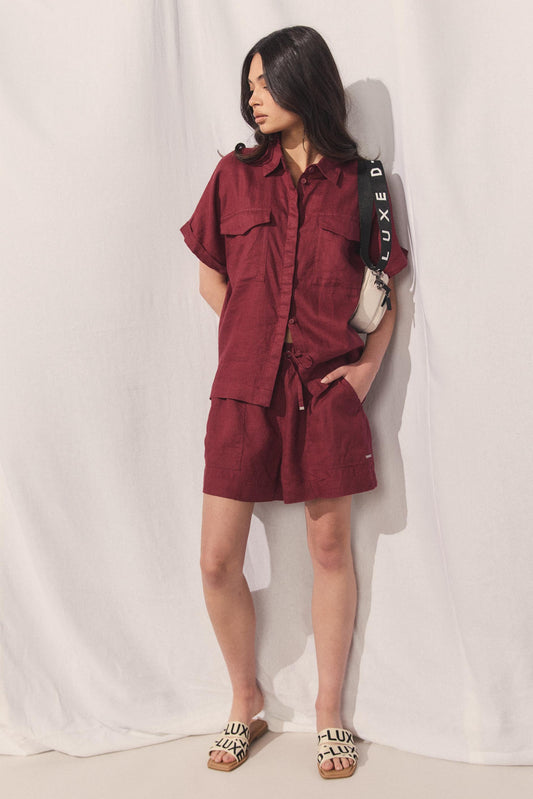 D-Luxe Pocket Linen Shirt