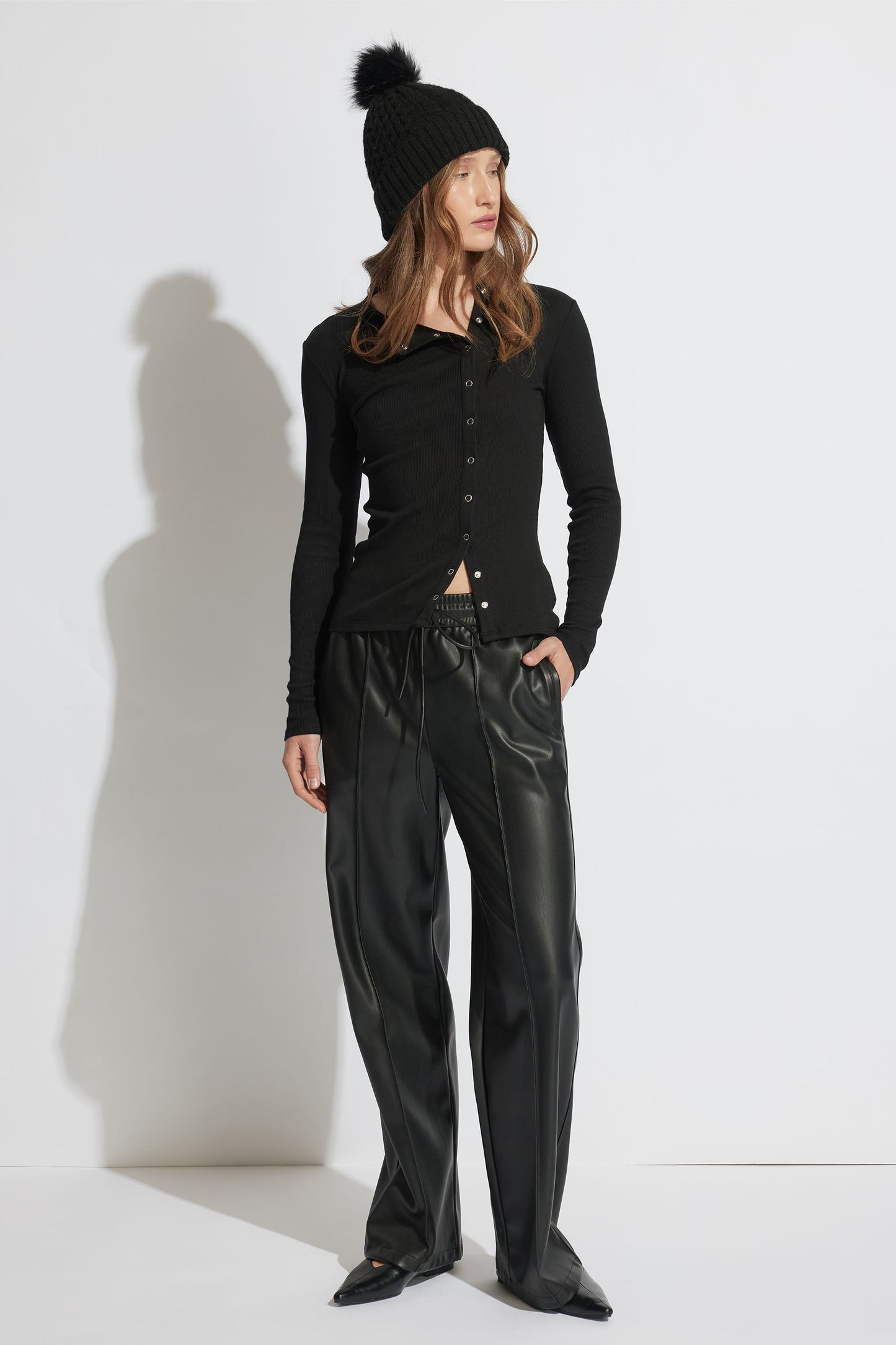 Darcy Asymmetric Button Top